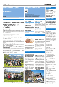 Juli 2016 - Kirchgemeinde Reutigen