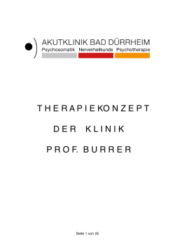 Therapiekonzept der Klinik Prof. Burrer