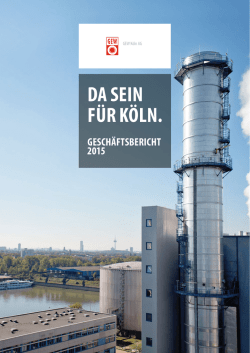 Da sein für Köln. - Stadtwerke Köln GmbH