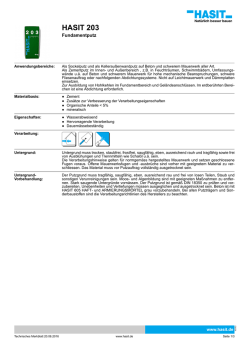 Technisches Merkblatt