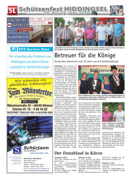 Betreuer für die Könige - Schützenverein Hiddingsel