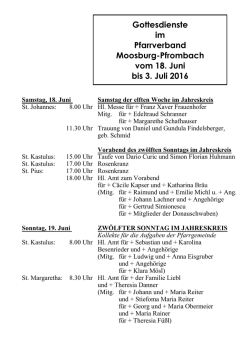 Gottesdienstordnung