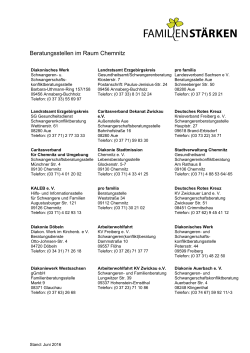 Beratungsstellen im Raum Chemnitz