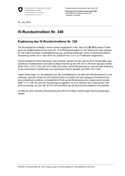 IV-Rundschreiben Nr. 349 - Bundesamt f&uuml;r Sozialversicherungen