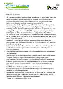 Hintergrundinformationen Energieeffizienzregion Biosph&auml;rengebiet