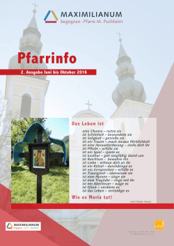 Pfarrinfo Sommernummer 2-2016 - Maria