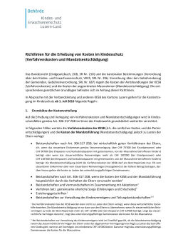 Verfahrenskosten und Mandatsentschädigung - KESB Luzern-Land