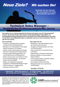 Technical Sales Manager – Natürliche - AGRI