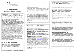 Jahresprogramm 2015 - Elternforum Obersiggenthal