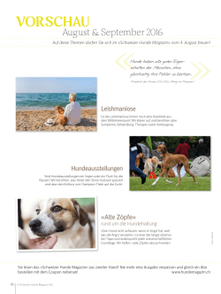 vorschau - Schweizer Hunde Magazin