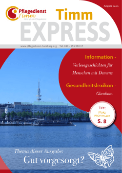 Gut vorgesorgt? - Pflegedienst Timm