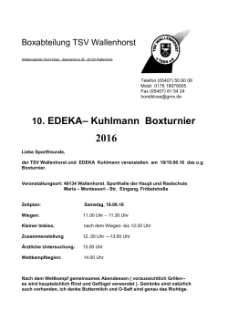 10. EDEKA– Kuhlmann Boxturnier