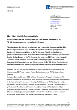 Herr &uuml;ber die 3D-Computerbilder - Technische Hochschule N&uuml;rnberg