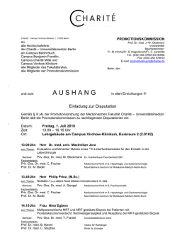 Einladung zur Disputation