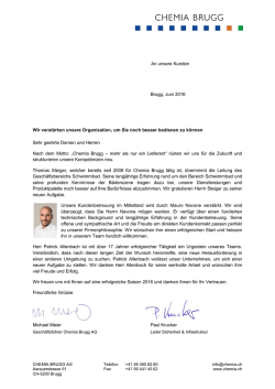 Information - Chemia Brugg AG