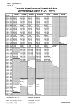 Sommerbelegungsplan (01.04.