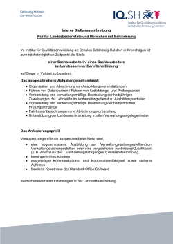 Im Institut f&uuml;r Qualit&auml;tsentwicklung an Schulen Schleswig
