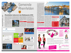Rheinfelden bekommt den Wakkerpreis 2016