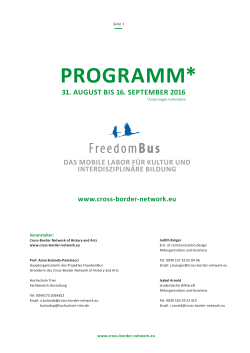 Programm* - Cross Border Network