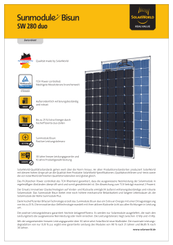 Datenblatt - SolarWorld
