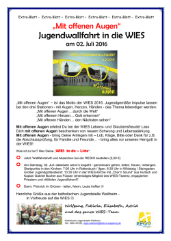 Jugendwallfahrt - Pfarrei Starnberg