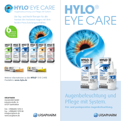 HYLO® EYE CARE - Prä- und postoperative Augenbefeuchtung