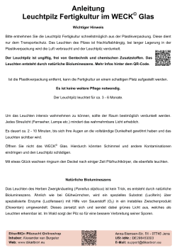 Anleitung Leuchtpilz Fertigkultur im WECK Glas pdf