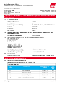 Sicherheitsdatenblatt