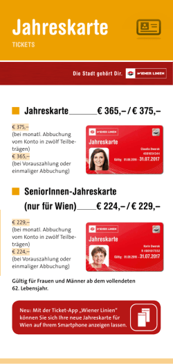 Jahreskarte - Wien