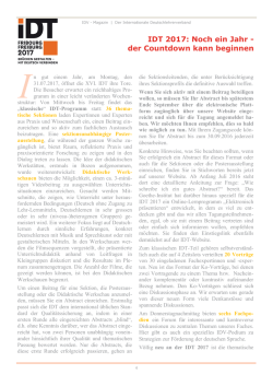 im soeben erschienenen IDV-Magazin