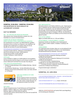 gut zu wissen! sonntag, 19. juni 2016 - Mieming
