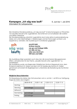 Informationen für Lehrpersonen