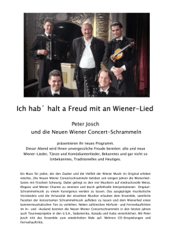 Ich hab&acute; halt a Freud mit an Wiener-Lied