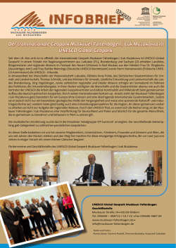 Infobrief Muskauer Faltenbogen - Forum der UNESCO Global Geoparks