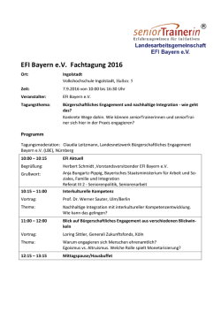 EFI Bayern eV Fachtagung 2016