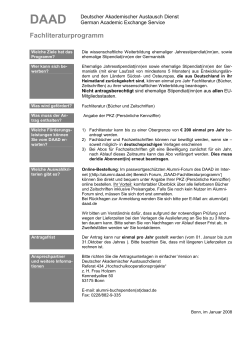 Alumniarbeit - DAAD - Deutscher Akademischer Austauschdienst