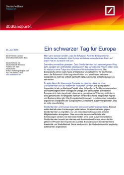 Ein schwarzer Tag f&uuml;r Europa