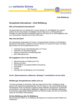 eine weltweite Stimme - Soroptimist International Club Wolfsburg