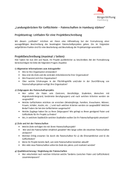 Leitfaden für eine Projektbeschreibung