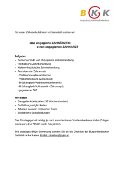 eine engagierte ZAHN&Auml;RZTIN einen engagierten ZAHNARZT