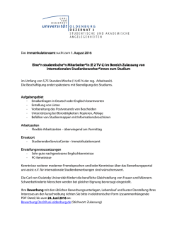 Eine*n studentische studentische studentische*n Mitarbeiter*in
