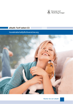 allsafe Tarif select Z2 Hundehalterhaftpflichtversicherung
