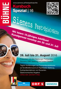 Präsentiert von den Salzburger Festspielen, Siemens, ORF