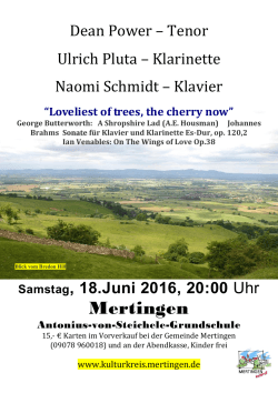 Loveliest of trees, the cherry now - Kulturkreis Mertingen