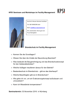 Factsheet Brandschutz im FM