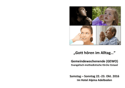 Gott h&ouml;ren im Alltag&hellip;
