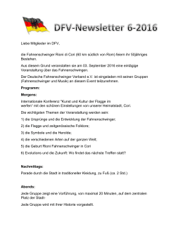 Newsletter Nr. 6 / 2016 - Deutscher Fahnenschwinger Verband
