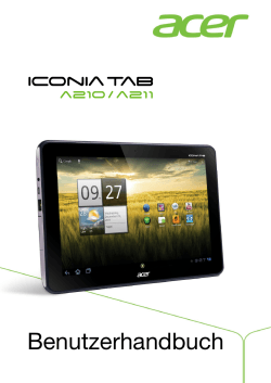 Bedienungsanleitung Acer Iconia Tab A210 WiFi