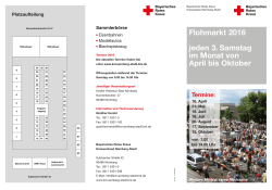 Flohmarkt 2016 jeden 3. Samstag im Monat von April bis Oktober