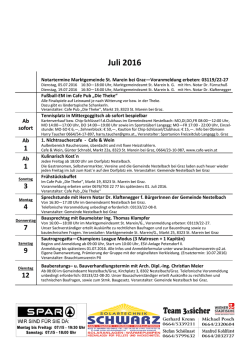 Juli 2016 - Gemeinde Nestelbach Graz